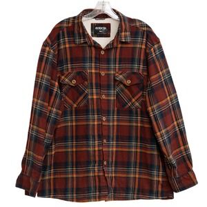 Solaris Thermal Lined Flannel Shirt Mens XL Plaid GorpCore Cabin Rugged Shacket